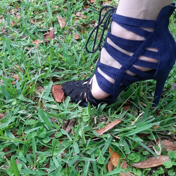 Zara Basic Strappy Open Bootie Style Stiletto 9 - Picture 7 of 8